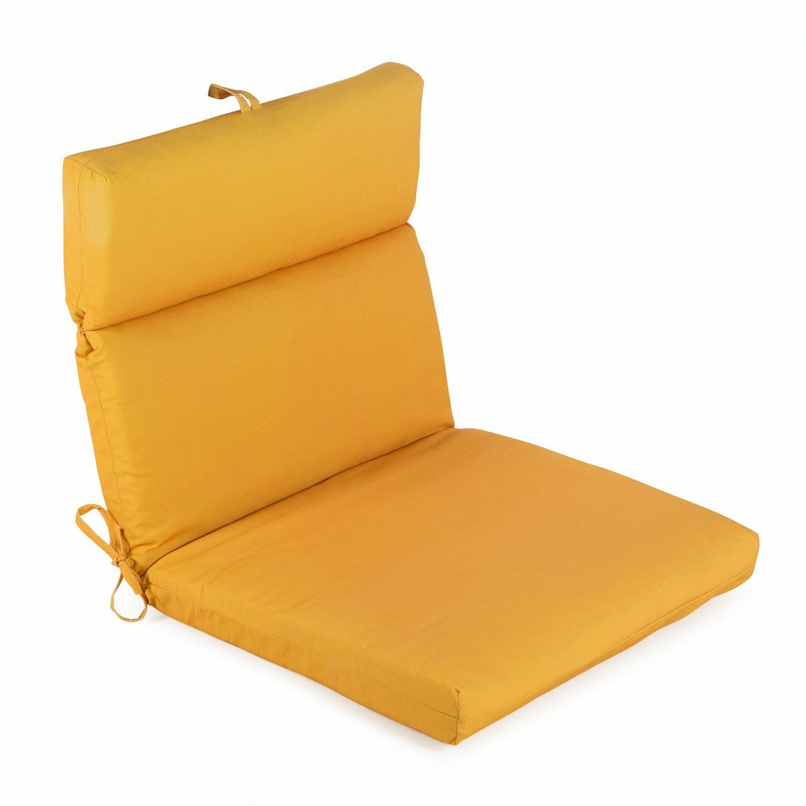 Tangerine Orange Outdoor Patio Chair Cushion Pad Hinged Seat Back 44