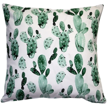 Karalina Cactus Garden Throw Pillow 20x20, Complete with Pillow Insert - $52.45
