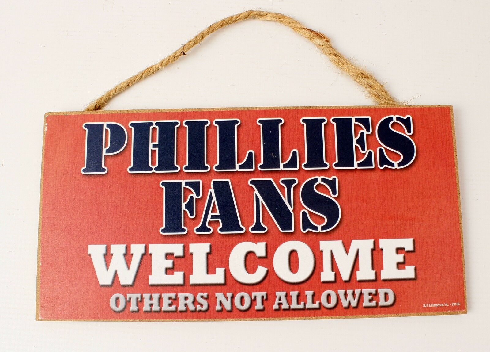 Primary image for Phillies Fans Welcome Wood Sign Plaque 5 X 10 SJT Made in USA