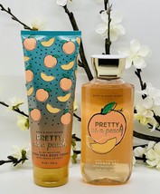 Bath and Body Works Pretty As A Peach Duo Set Body Cream, Shower Gel  - $29.15