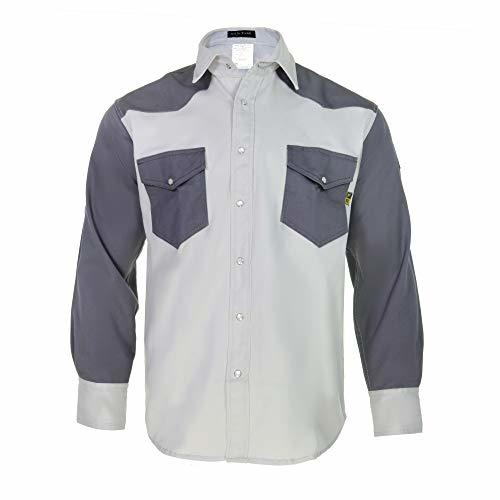 Just In Trend ?Flame Resistant FR Shirt - 88/12 - Western Style - Two Tone (X-La