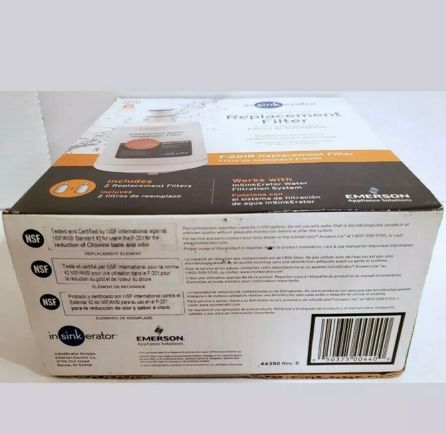 (2 PACK!) Insinkerator (F201R) Instant Hot Water Dispenser Filter