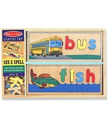 Melissa &amp; Doug See &amp; Spell Wooden Educational Toy With 8 Double-Sided Sp... - £15.67 GBP