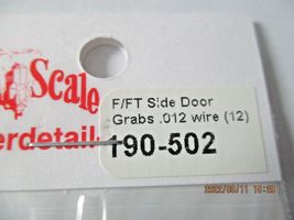 Cal Scale # 190-502 F/FT Side Door Grabs .012. (12 Each). HO-Scale image 3