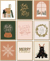 Anydesign 9Pcs Christmas Boho Wall Art Prints Merry Christmas Winter, Un... - $35.99