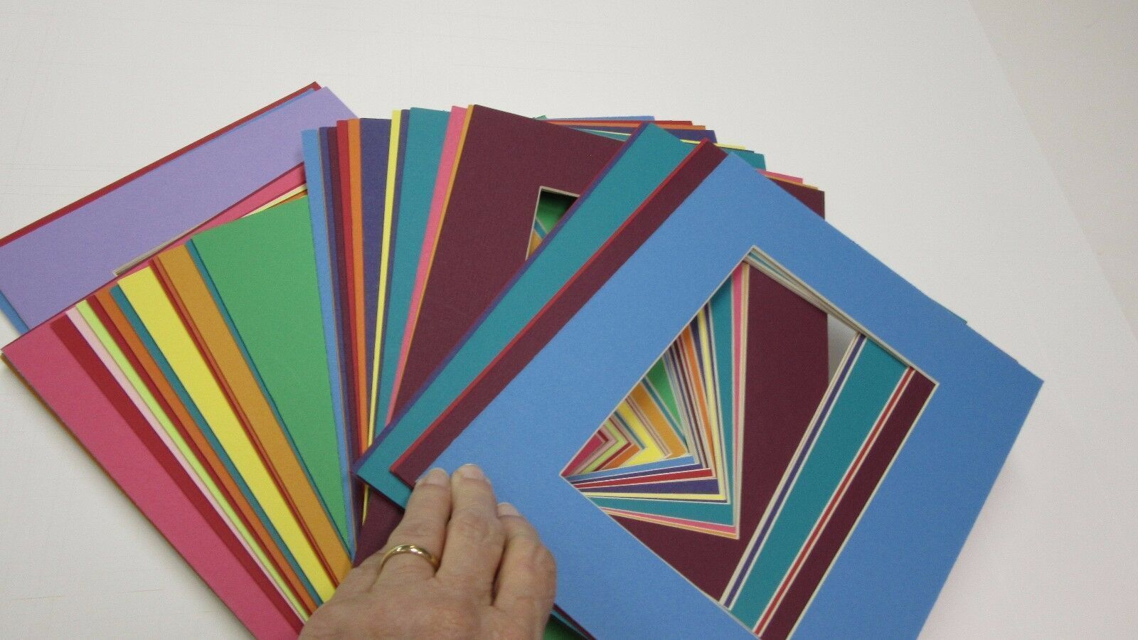 Picture framing mat 4x6 for 3.5x5 or 2.5x3.5 or 3x5 SET 12 CHOOSE COLOR