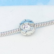 Soccer Ball  925 Sterling Silver European Charm Bead - Fits Pandora Brac... - $33.99