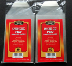 100 Cardboard Gold Perfect Fit Sleeves for PSA Graded Slabs - $14.99