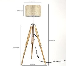 VINTAGE CLASSICAL SHINY FINISH TRIPOD WOODEN FLOOR LAMP