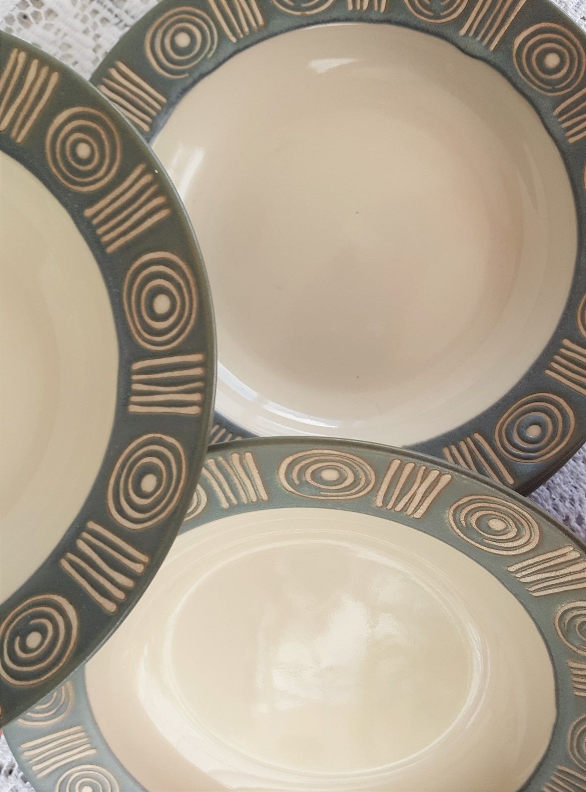 Set of .3 Pottery Barn Stoneware Rim Soup and 50 similar items Set of .3 Pottery Barn Stoneware Rim Soup and 50 similar items