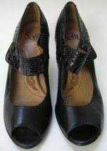 Sofft Womens Shoes Black Mary Jane Peep Toe Heels Size 9 M - $54.41