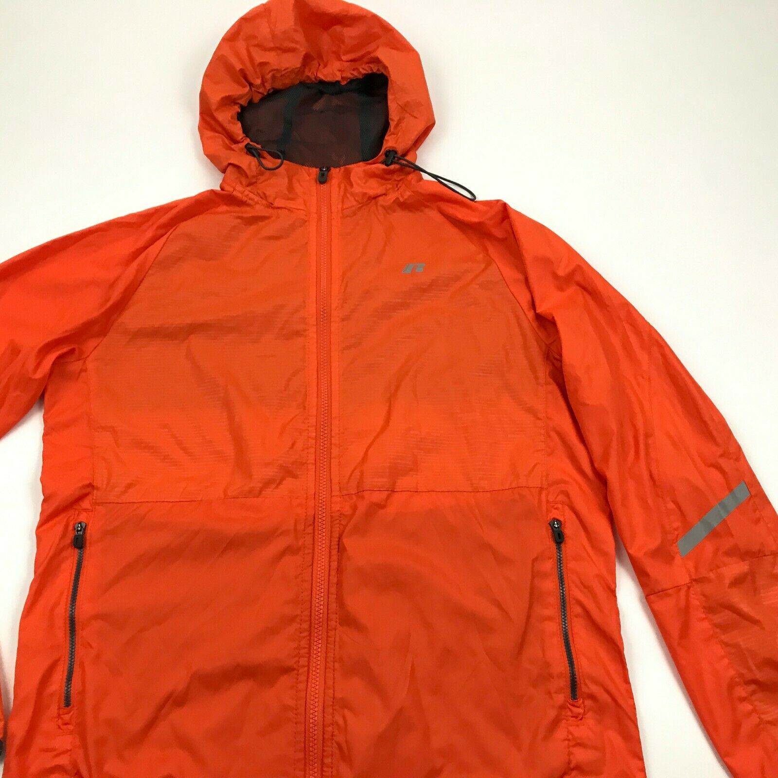 Russell Orange Track Jacket Size S 34 - 36 Full Zip 3M Reflective ...