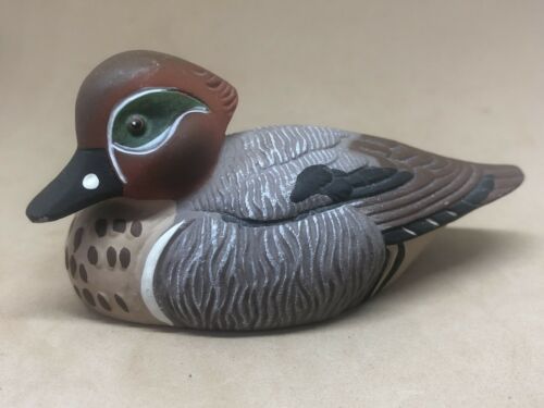 Avon Collector Duck Series Green Winged Teal 1984 Figurine Statue Porcelain - $10.00