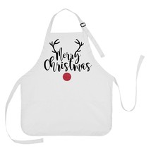 Merry Christmas Apron, Merry Christmas Cooking Apron, Reindeer Apron, Ap... - $17.99