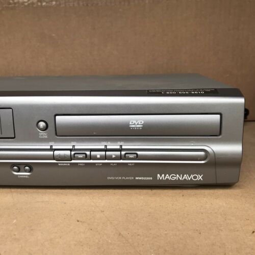 Magnavox MWD2205 VHS + DVD Player with Remote. VHS works. DVD Not