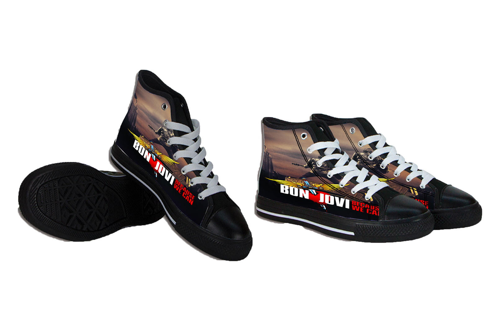 Rare New Bon Jovi Rocker Shoes Men Unisex Casual Shoes Rare New Bon Jovi Rocker Shoes Men Unisex Casual Shoes