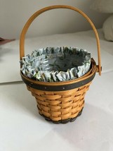 Longaberger 1999 DAISY May Series Basket with Daisy cloth/plastic liner - $22.44