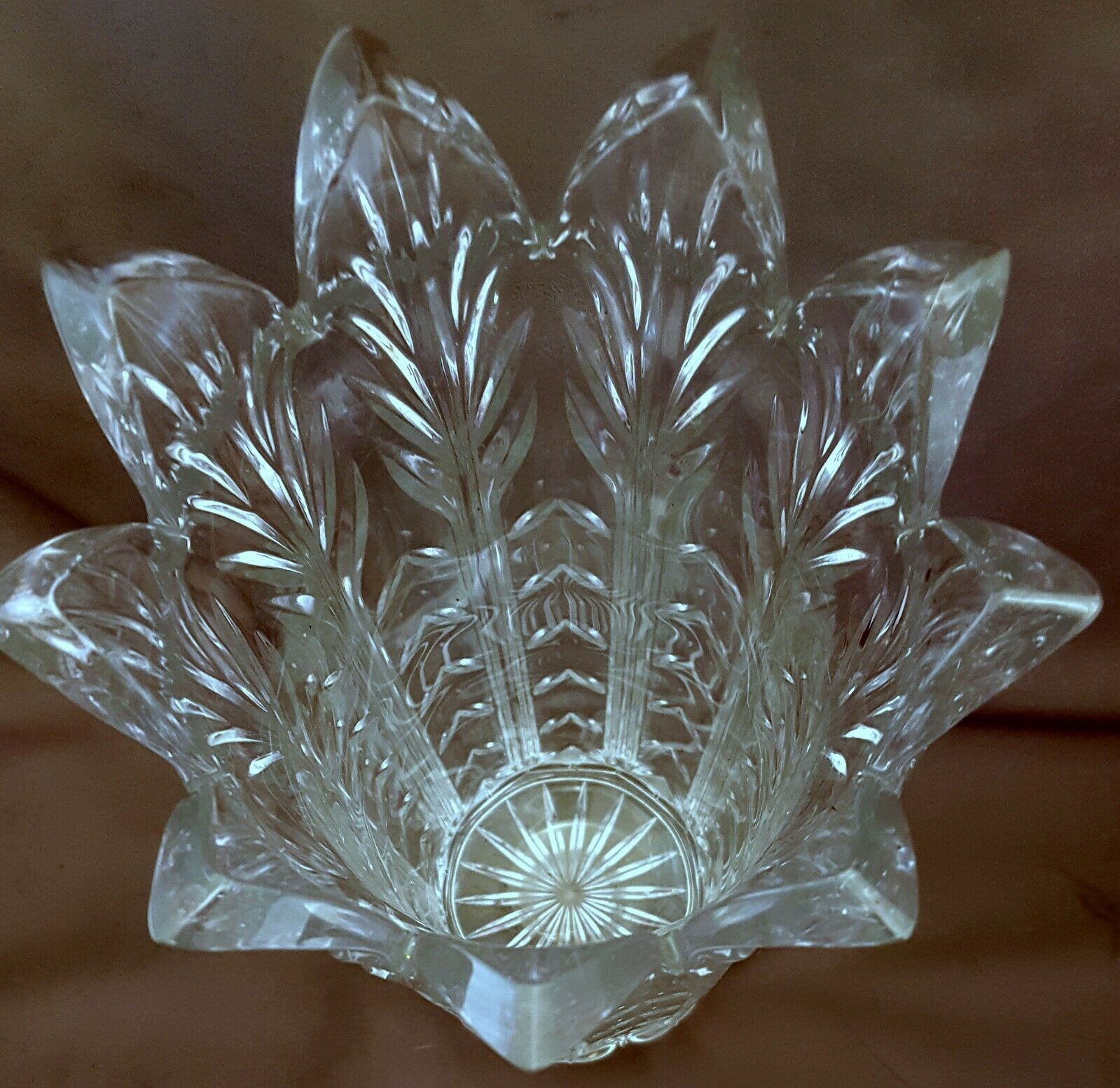 Fifth Avenue Portico Crystal Vase 11" Petal Flared Rim 24 Lead Crystal