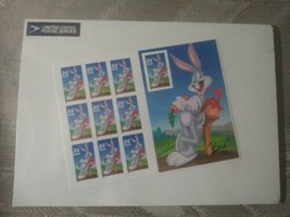 Looney Tunes Bugs Bunny 10 Stamps Postage Sheet 32 Cents 1997 USPS New Sealed... - $12.86