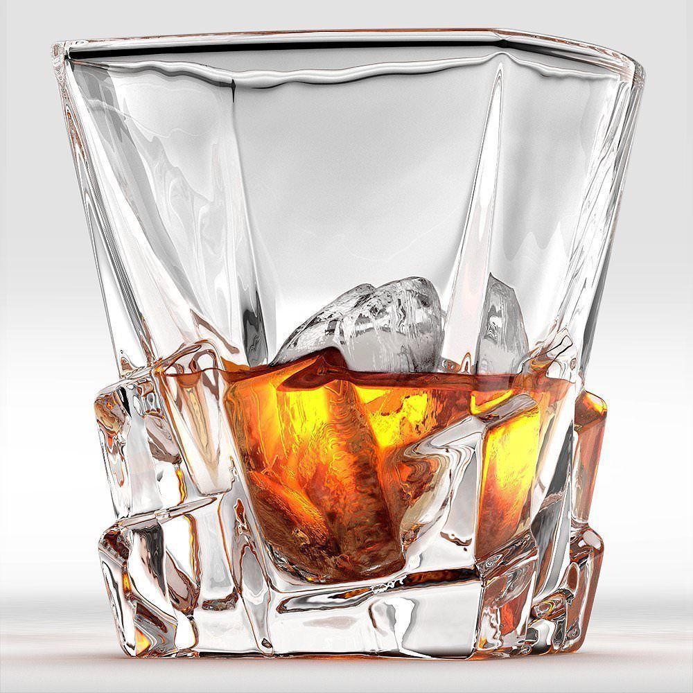 Lead free crystal whiskey glasses