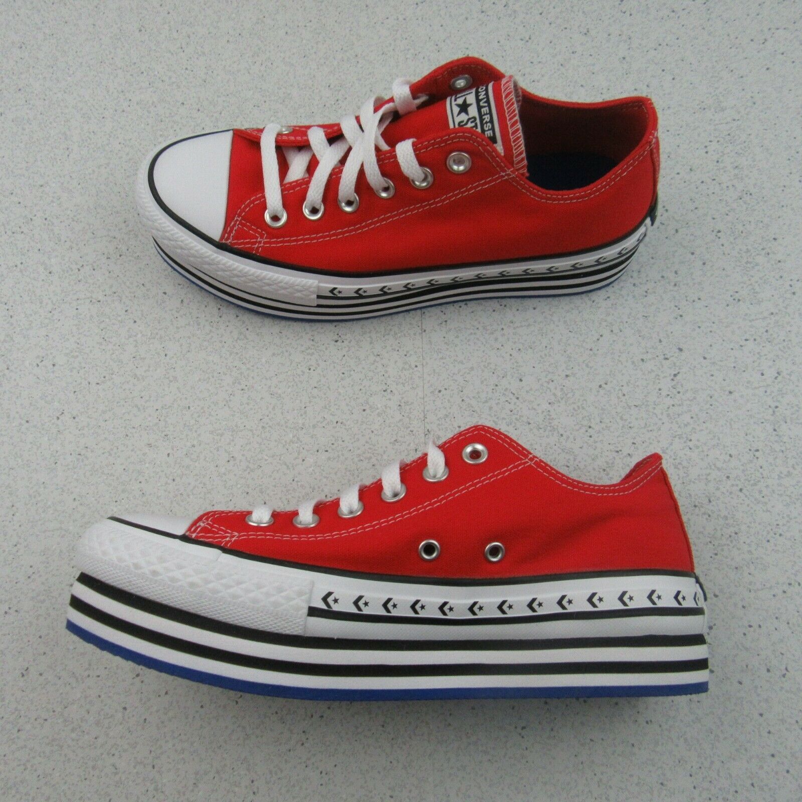 Converse CTAS Platform Layer Ox Womens Size 7.5 Red White Blue NEW