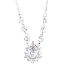 Nine West Silver-Tone Crystal Pendant Necklace  - $12.38