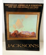 Jackson&#39;s Auctions Catalog Magazine American &amp; European Fine Art June 2004 - $29.70