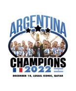 Argentina Messi Celebration Champions FIFA World Cup Qatar 2022 White T-... - $22.99+