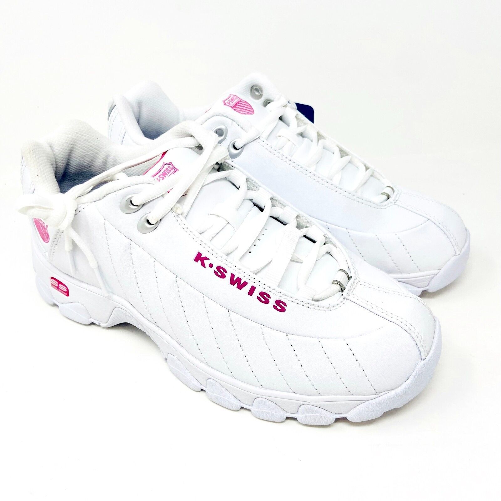 K-Swiss ST329 SMF White Shocking Pink Womens Size 9 Sneakers 93426 156