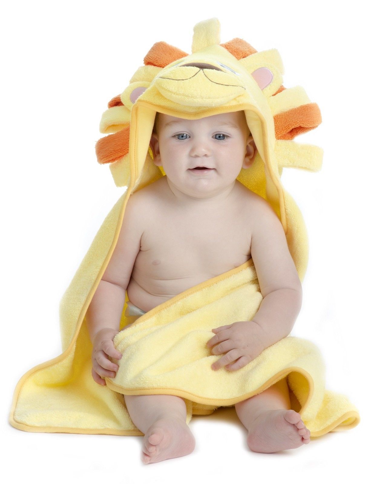 Lion Hooded Baby Towel Natural Cotton Bath Kids Infant Toddler Bathrobe