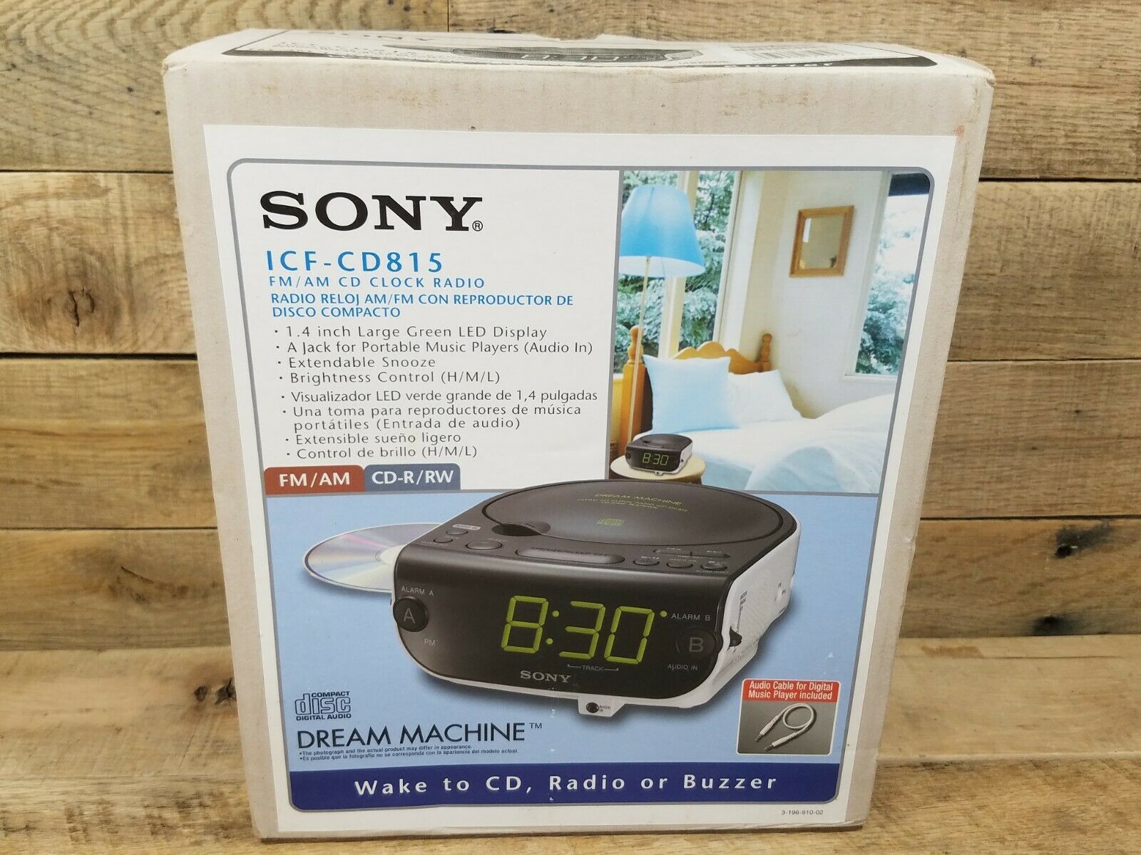Sony Dream Machine ICFCD815 FM/AM CD Clock Radio CDR/RW Playback