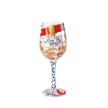 Lolita Wine Glass Love My Dog #4054092 15 oz Gift Boxed 9" High Collectible Pet image 1