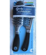 Black Grip Goody Value Pack Vent Hair Brush &amp; Detangling Comb Set Detang... - $14.00