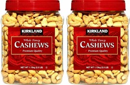 2x Kirkland Signature Whole Fancy Premium Roasted Cashews 2.5 lb 2-pack Exp 4/22 - $49.99
