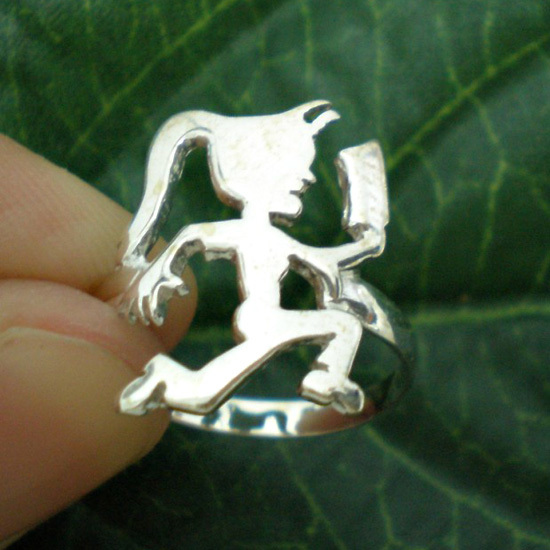 Handmade 925 Sterling Silver Hatchatgirl Engagement Ring