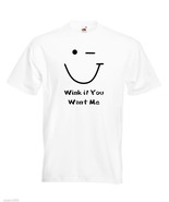 Mens T-Shirt Wink Smiley Face, Quote Wink if You Want Me tShirt, Funny S... - $24.74
