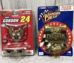 Lot Of 2 2007 Jeff Gordon Holiday Reindeer Sam Bass  & 2001 Chroma Race Hood Car - $18.15
