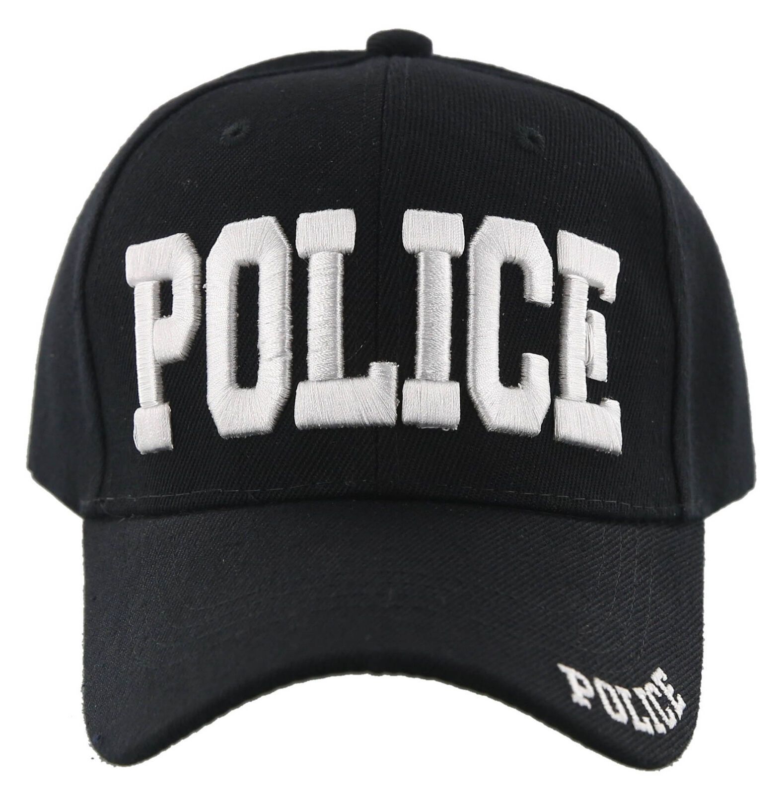 NEW! POLICE PD BIG LETTER CAP HAT BLACK - Men's Hats