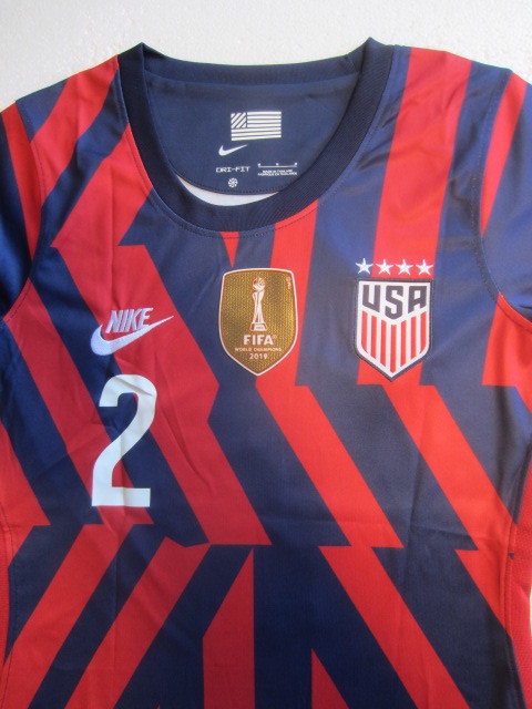 Trinity Rodman #2 USA USWNT Stadium Blue Red Away Womens Soccer Jersey ...