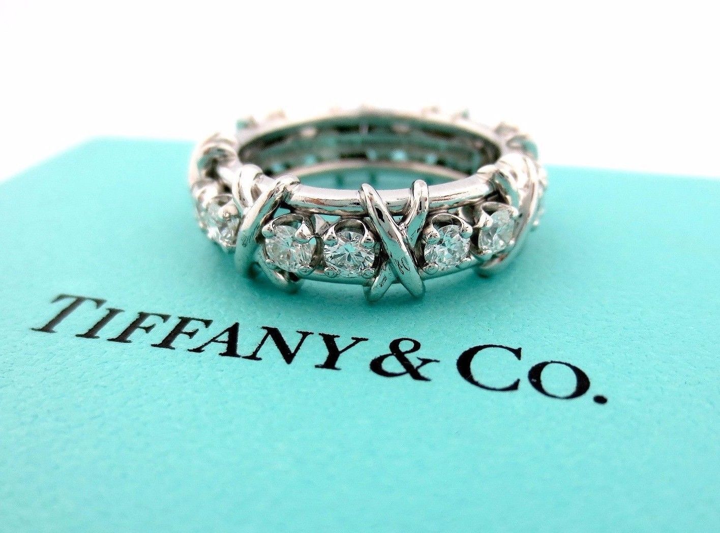 Tiffany & Co. Schlumberger Sixteen Stone Ring with Diamonds and Sapphires -  Lippa's Jewelry