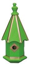 BLUEBIRD BIRDHOUSE - Bright Green with Copper Trim &amp; Accents Amish Handm... - $149.97