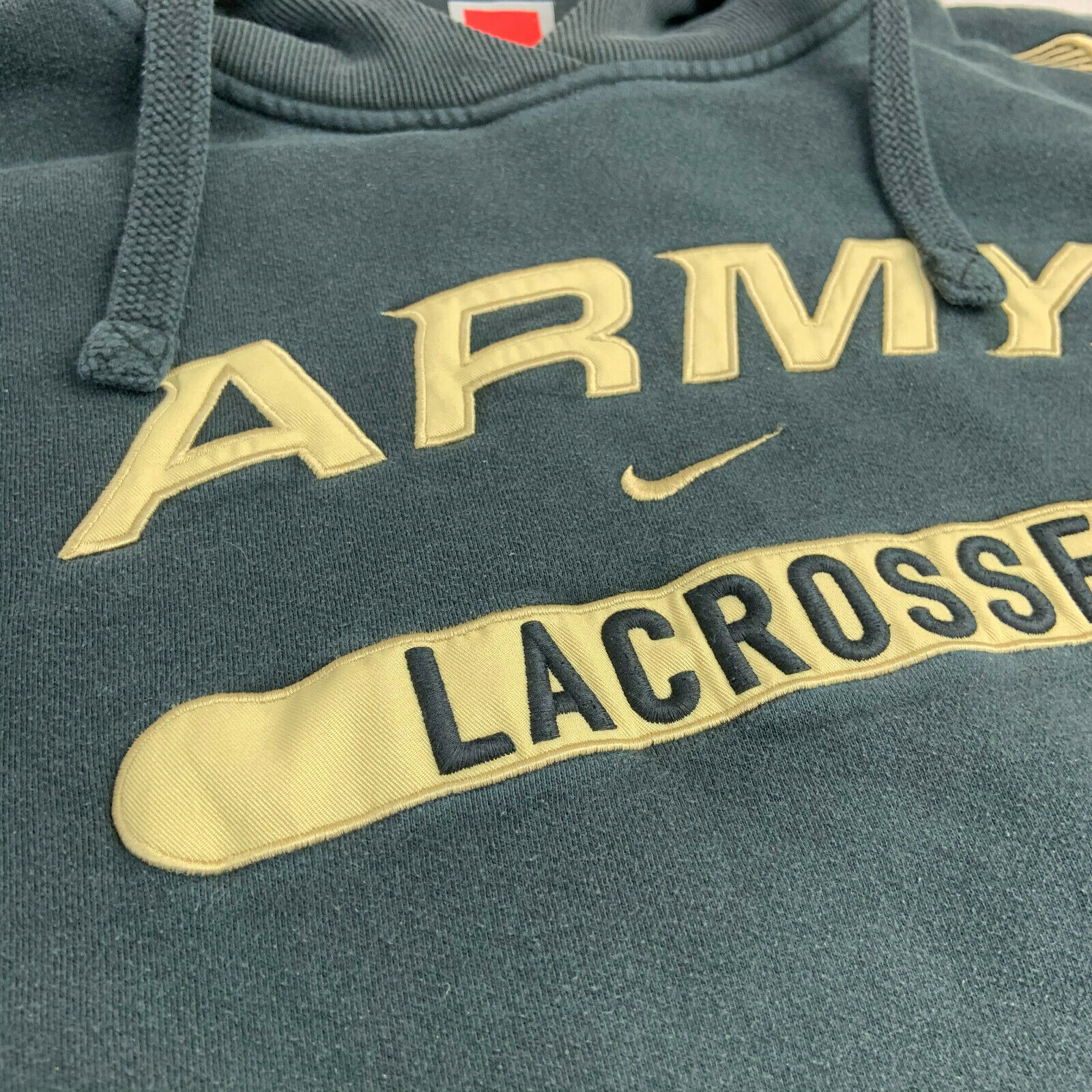 Nike Army Lacrosse Hoodie Embroidered Black Sweater Long Sleeve Casual Mens S - Sweaters