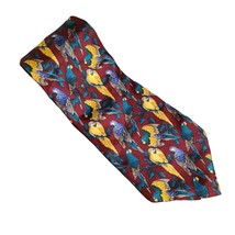 Van Heusen 417 Mens Silk Tie Parrots Birds Macaw Print Necktie Business ... - $18.69