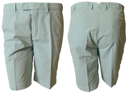 Polo Ralph Lauren Mens Suffield Green Puckered Gingham Shorts, Size 34, ... - $52.49