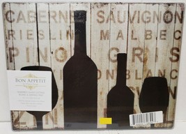 Glass Cutting Board / Serving TRAY,10 X 13", Wine Bottles & Glasses, Mr - $12.86