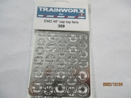 Trainworx Stock # 309 EMD 48" Cap Top Fans. N-Scale image 1