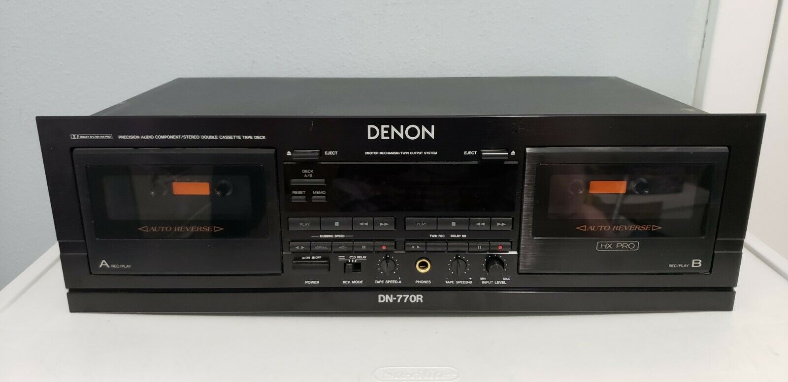 Denon DN770R Duel Stereo Cassette Tape Player Record Dubbing For