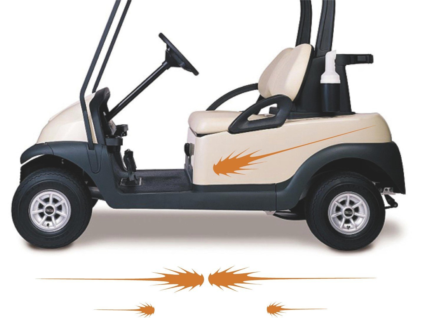 Image of Tribal Flames Golf Cart Go Kart Decals Stickers Auto Truck Racing Graphics GC73