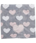 Little Love by NoJo  Coral Fleece Blanket Hug and Kisses Pink Gray White... - $39.59