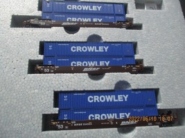 Kato 106-6182 BNSF Gunderson MAXI-IV w/Crowley Containers Swoosh Logo N-Scale  image 1